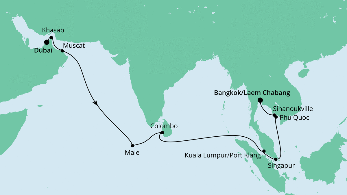 Von Dubai nach Bangkok 2 04.11.2019 bis 25.11.2019