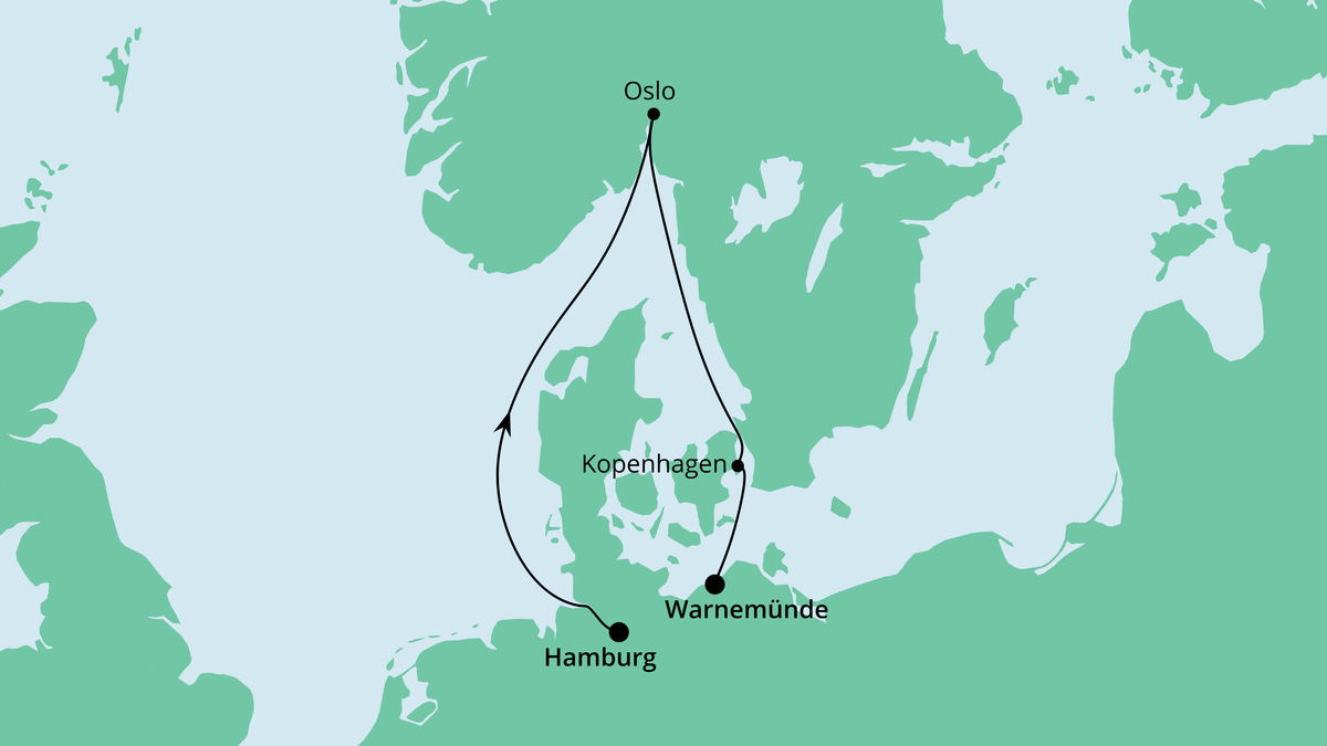 Kurzreise von Hamburg nach Warnemünde 07.04.2021 bis 11.04.2021