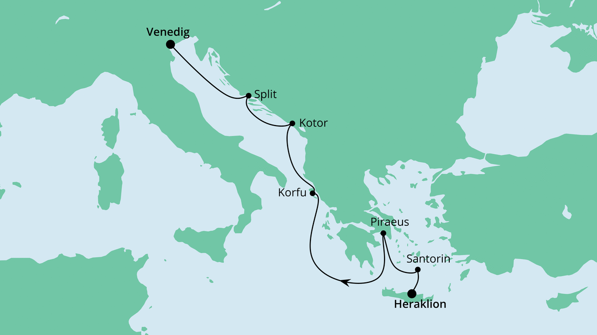 Von Kreta nach Venedig 27.03.2020 bis 05.04.2020