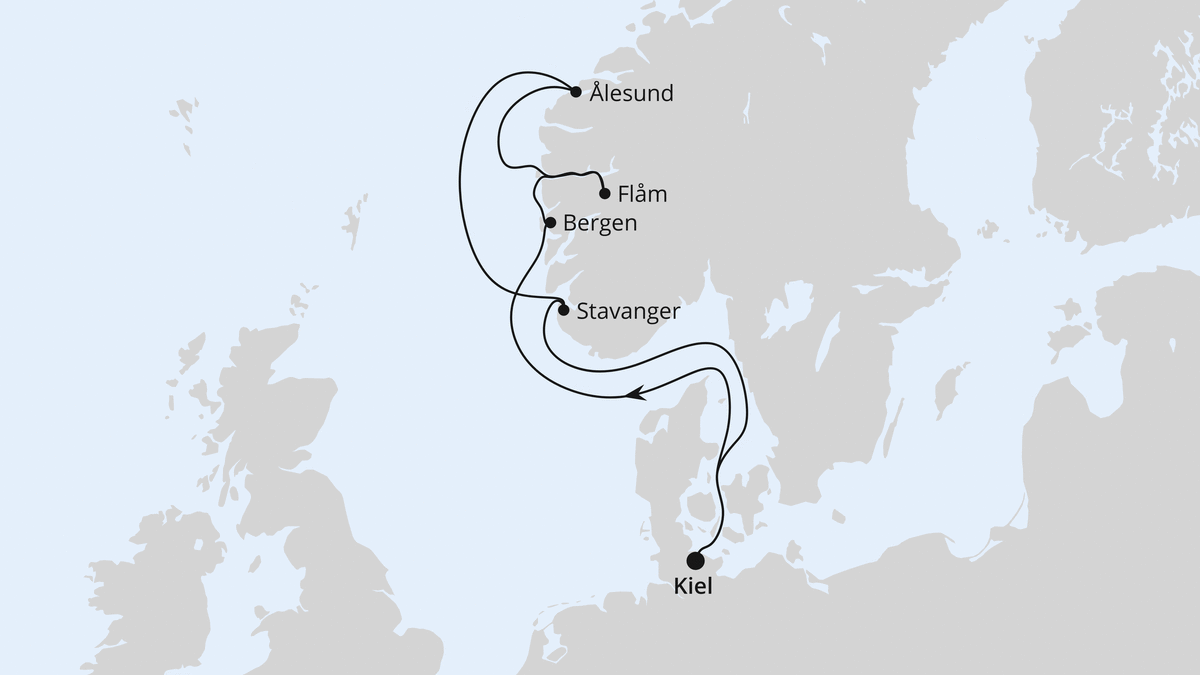 Norwegen ab Kiel 11.10.2025 bis 18.10.2025