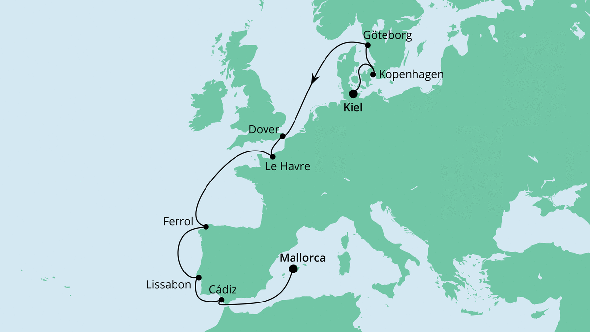 Von Kiel nach Mallorca 3 03.10.2019 bis 16.10.2019