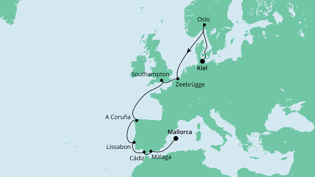 Von Kiel nach Mallorca 2 12.10.2019 bis 25.10.2019