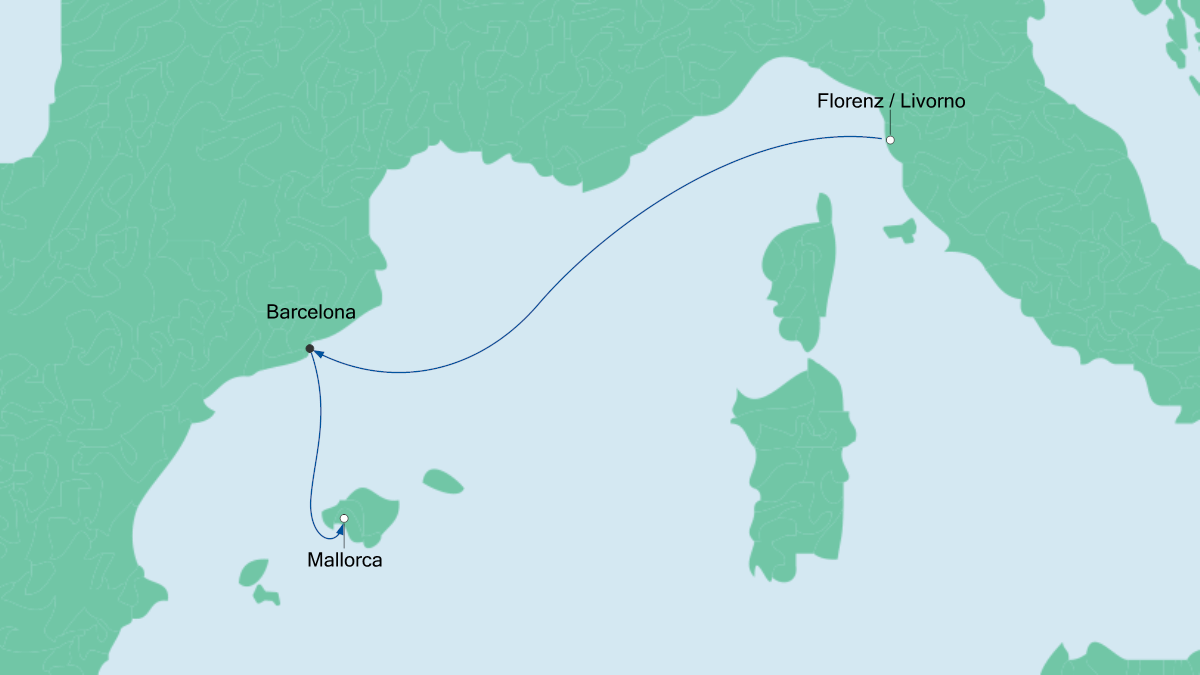 Von der Toskana nach Mallorca 31.10.2018 bis 03.11.2018