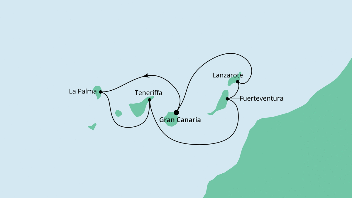 Kanarische Inseln ab Gran Canaria 20.03.2021 bis 27.03.2021