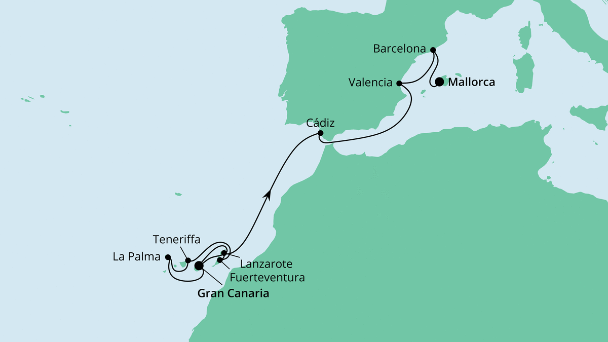 Von Gran Canaria nach Mallorca 2 26.06.2021 bis 10.07.2021
