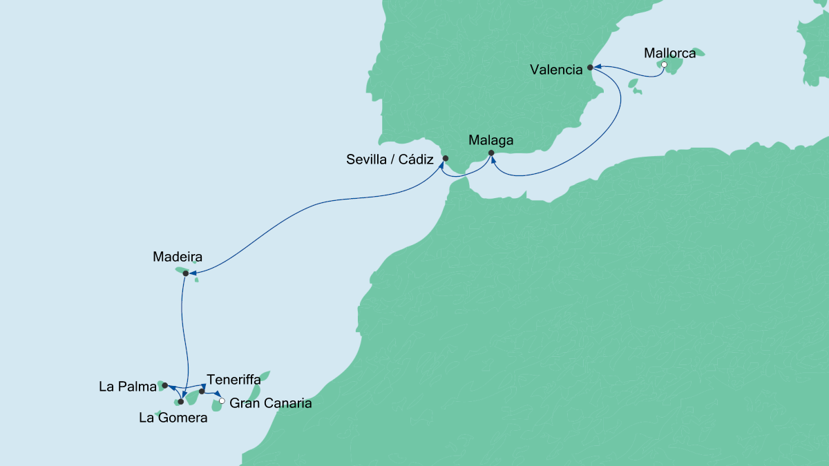 Von Mallorca nach Gran Canaria 1 25.10.2018 bis 04.11.2018