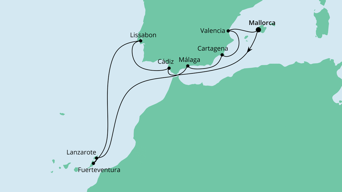 Spanien, Portugal & Kanaren 1 31.10.2021 bis 12.11.2021