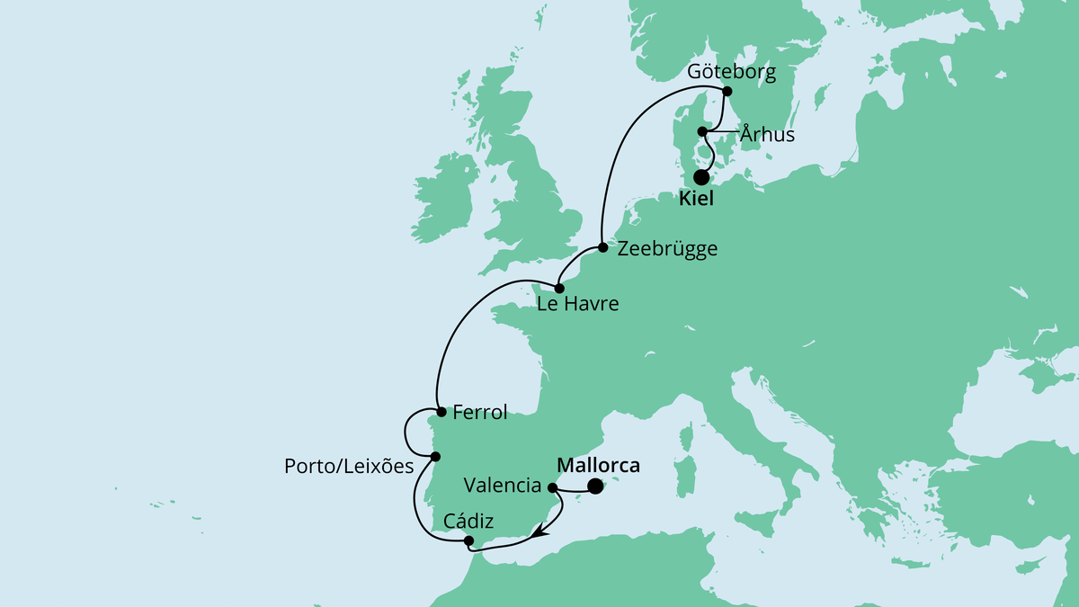 Von Mallorca nach Kiel 04.05.2020 bis 17.05.2020
