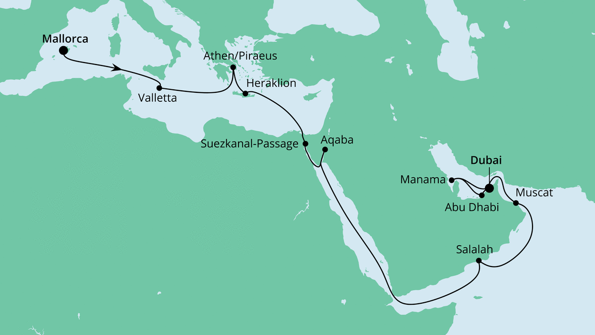 Von Mallorca nach Dubai 5 25.10.2019 bis 15.11.2019