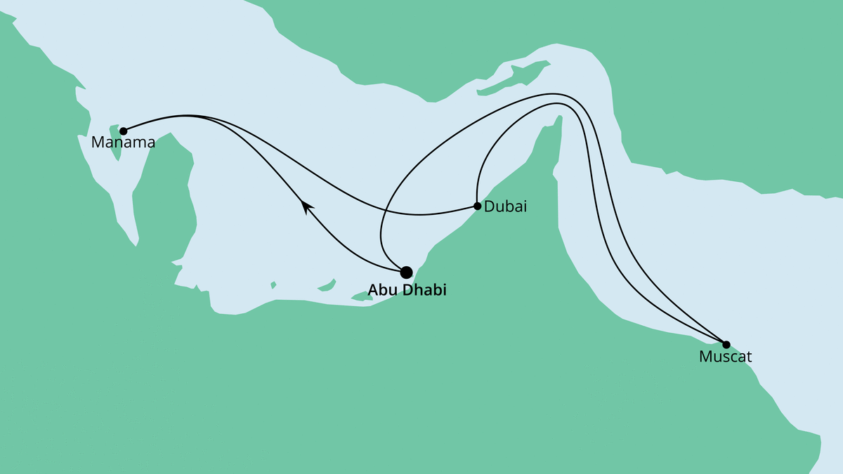 Orient ab Abu Dhabi 24.12.2019 bis 31.12.2019