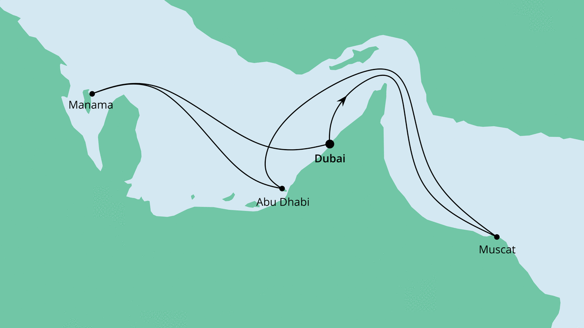 Orient ab Dubai 20.12.2019 bis 27.12.2019