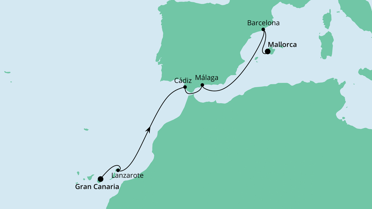 Von Gran Canaria nach Mallorca 4 04.04.2020 bis 11.04.2020