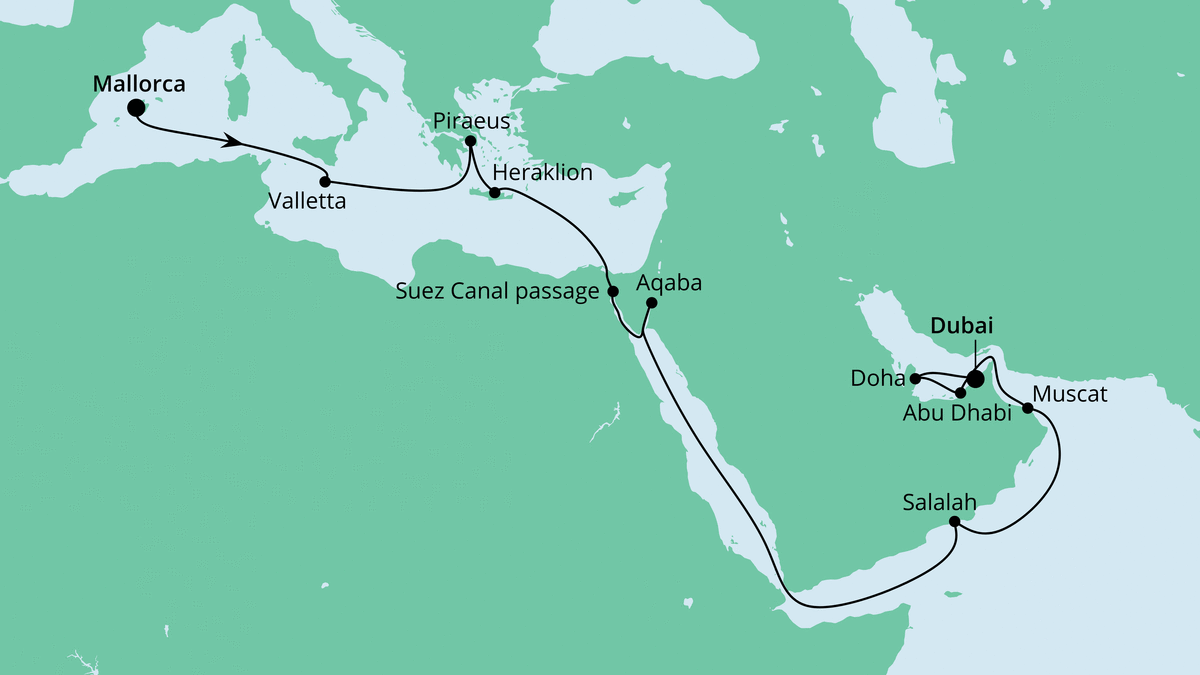 Von Mallorca nach Dubai 6 25.10.2019 bis 15.11.2019
