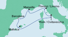 Route: Perlen am Mittelmeer 4 mit AIDAperla