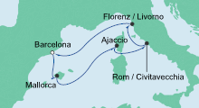 Route: Perlen am Mittelmeer 2 mit AIDAperla