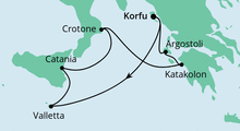 Route: Mittelmeerinseln ab Korfu mit AIDAmira