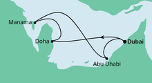 Route: Orient ab Dubai 2 mit AIDAcosma