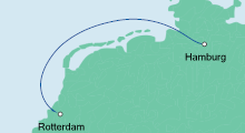 Route: Schnupperkreuzfahrt von Hamburg nach Rotterdam mit AIDAperla