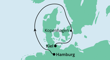 Route: Kurzreise nach Kopenhagen mit AIDAperla