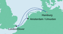 Route: Kurzreise ab Hamburg mit AIDAsol