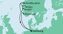 Route: Norwegens Küste 1 mit AIDAperla