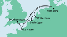 Route: Metropolen ab Hamburg mit AIDAsol