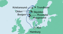 Route: Norwegens Fjorde 3 mit AIDAvita