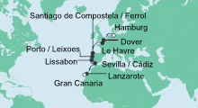 Route: Von Hamburg nach Gran Canaria 3 mit AIDAvita