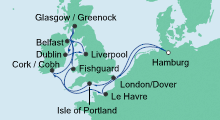 Route: Großbritannien & Irland 2 mit AIDAvita