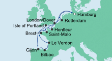 Route: Golf von Biscaya mit AIDAaura
