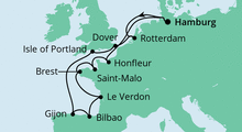 Route: Golf Von Biscaya mit AIDAaura