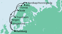 Route: Winter im hohen Norden mit AIDAaura