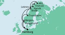 Route: Herbstliche Nordlichter mit AIDAvita