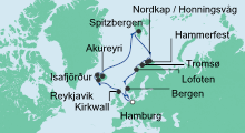 Route: Highlights am Polarkreis 2 mit AIDAsol