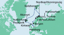 Route: Highlights am Polarkreis 2 mit AIDAsol
