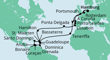 Route: Große Winterpause Karibik mit AIDAvita