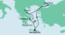 Route: Ägäis mit AIDAcara
