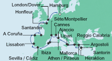Route: Meergenießer von Kreta nach Hamburg mit AIDAvita