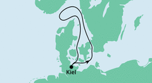 Route: Leinen los ab Kiel 1 mit AIDAblu