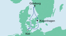 Route: Kurzreise ab Kiel 3 mit AIDAvita