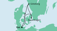 Route: Kurzreise ab Kiel 1 mit AIDAbella
