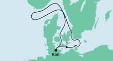 Route: Leinen los ab Kiel 2 mit AIDAblu