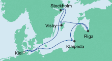 Route: Ostsee ab Kiel 2 mit AIDAvita