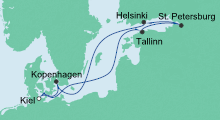 Route: Ostsee ab Kiel 1 mit AIDAvita