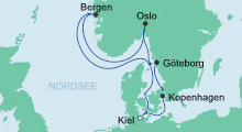 Route: Skandinavien ab Kiel mit AIDAluna