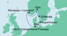 Route: Skandinavische Städte 1 mit AIDAcara