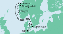 Route: Norwegens Küste 2 mit AIDAprima