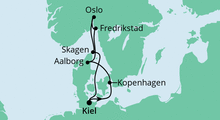 Route: Highlights in Norwegen & Dänemark 1 mit AIDAvita