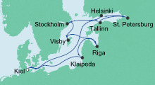 Route: Perlen der Ostsee 2 mit AIDAaura