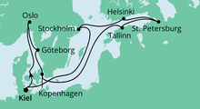 Route: Baltikum & Skandinavien 1 mit AIDAluna